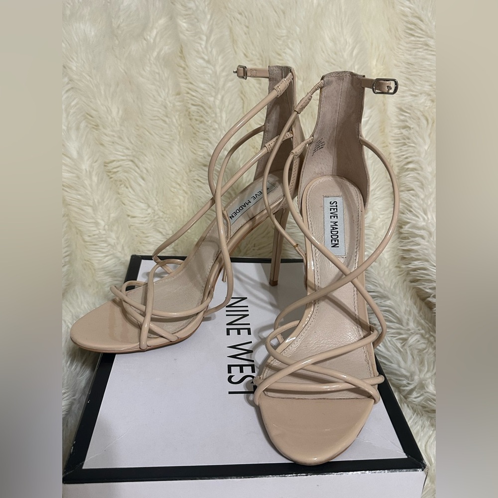 Steve Madden Beige Strappy Heels